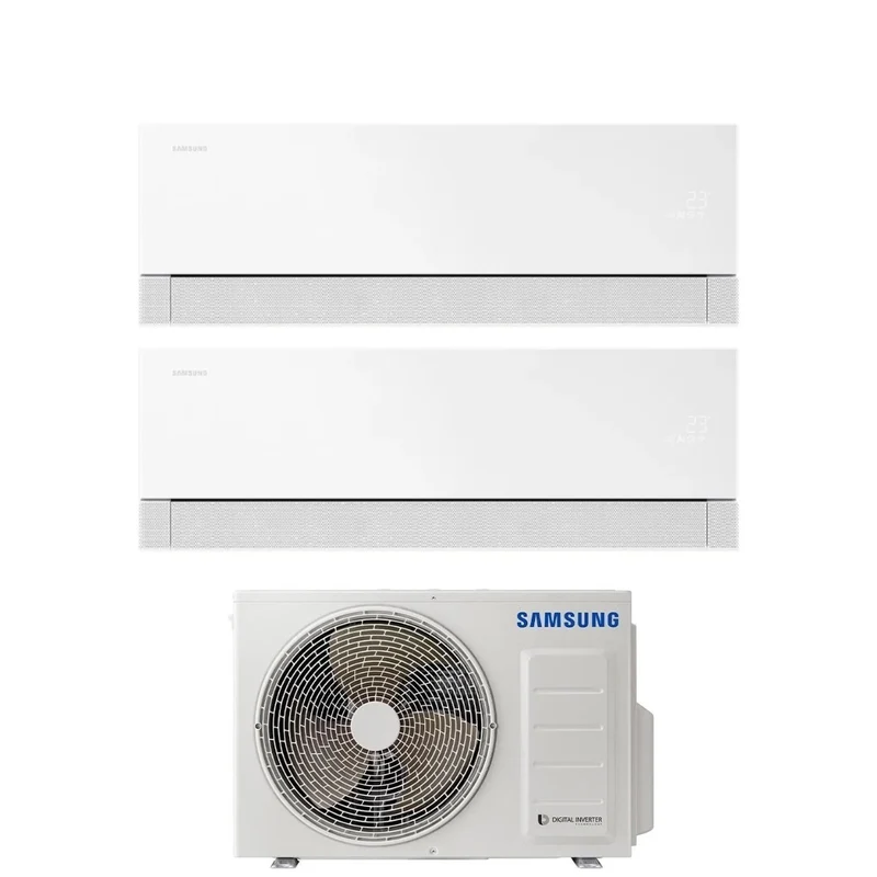 Condizionatore Dual Split Samsung WindFree Première White 7+12 con AJ050TXJ2KG R-32 Wi-Fi Integrato