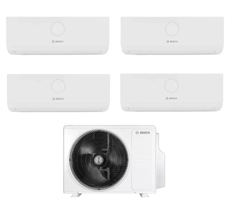 Condizionatore Bosch Quadri Split CLIMATE 3000i 7+9+9+12 con CL5000M 105/4 E R-32 Wi-Fi Optional