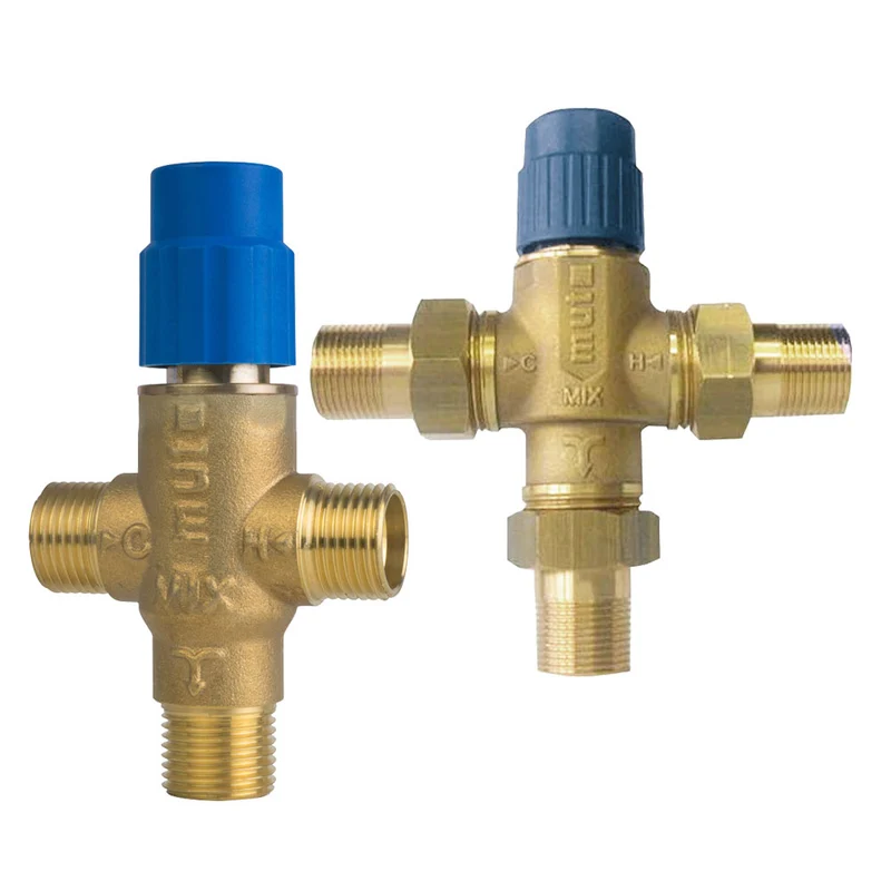 VALVOLA SOLARE TERMOSTATICA MISCELATRICE MUT CON BOCCHETTONI 3/4" SERIE RA