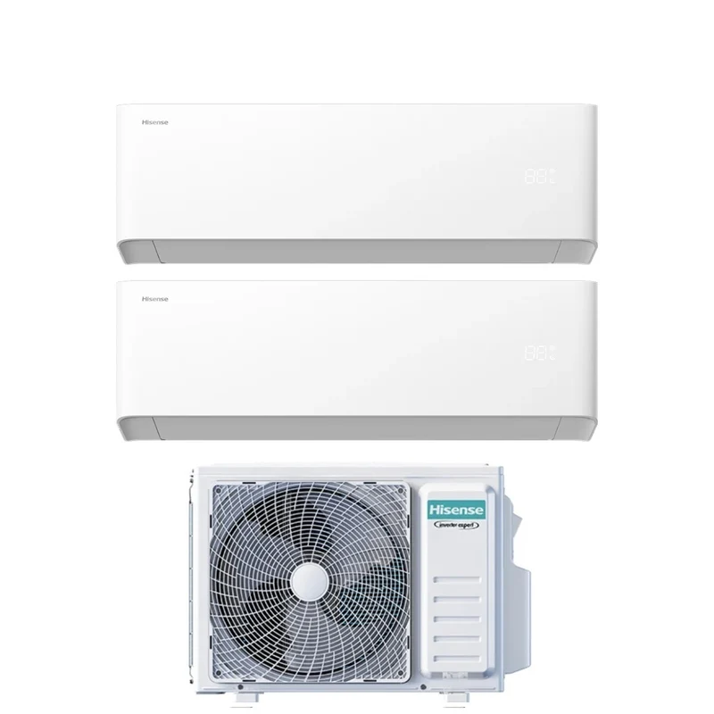 Condizionatore Dual Split Hisense UNI HB 9+18 con 3AMW72U4RJC R-32 Wi-Fi Integrato