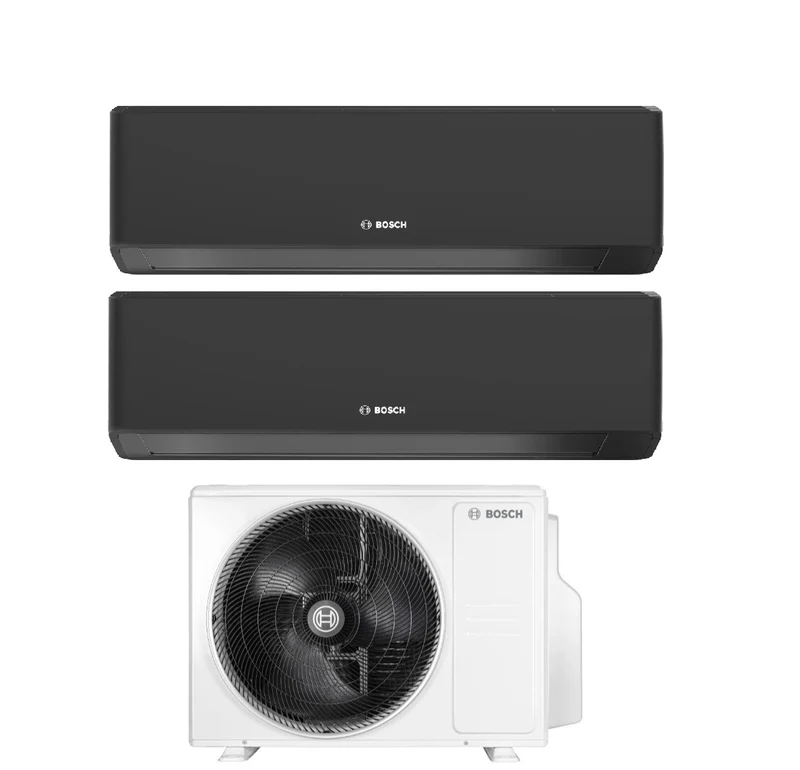 Condizionatore Dual Split Bosch Climate 7000i Black 12+12 con 5000M 53/2 E R-32 Wi-Fi Integrato