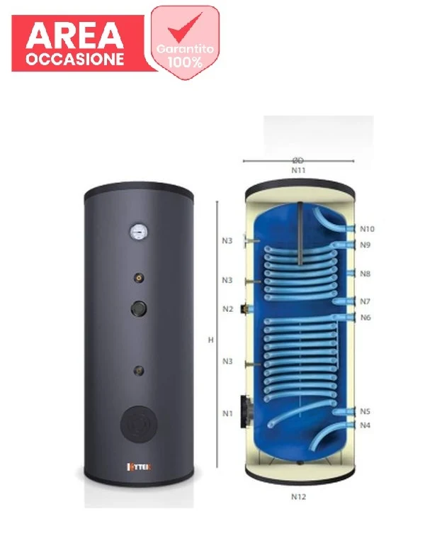 AREA OCCASIONI 2749 Bollitore Kytek KB 200 Doppia Serpentina per produzione di ACS