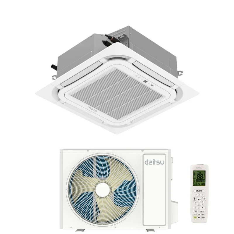 Condizionatore a Cassetta Daitsu 42000 Btu AUD42KDBS Monofase R-32 Wi-Fi Optional con Telecomando e Griglia