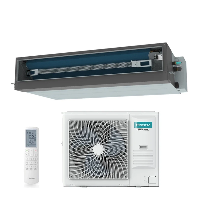Hisense Turbo-Kanalklimaanlage 42000 Btu R-32 Wi-Fi optional mit Standard-Fernbedienung