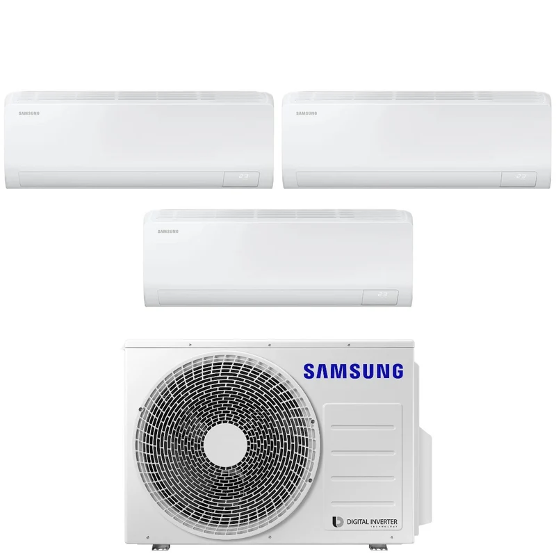 Samsung Trial Split Inverter-Klimaanlage CEBU S2 Serie 9+9+18 mit AJ068TXJ3KG R-32 integriertem WLAN 9000+9000+18000