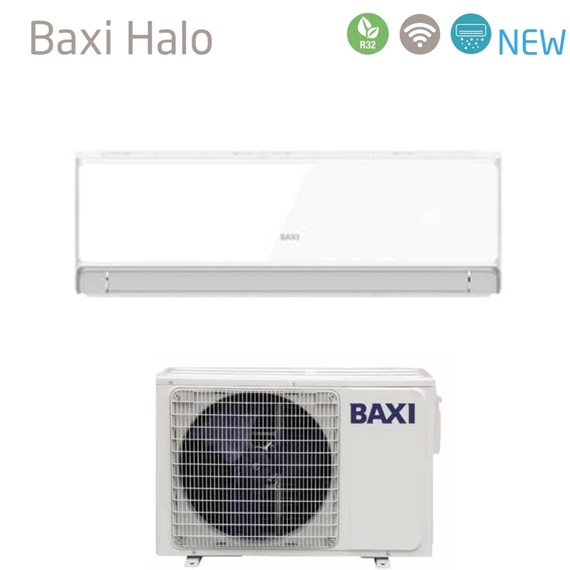 Baxi Inverter-Klimaanlage HALO Serie 18000 BTU HSGNW50 R-32 Integriertes WLAN Klasse A++/A+ Weiß