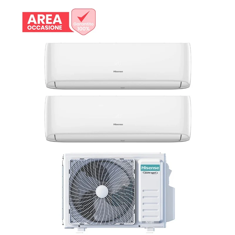 SCHNÄPPCHENBEREICH 2521 Klimaanlage Dual-Split Hisense Hi-Comfort 7+9 mit 2AMW35U4RGC R-32 WLAN integriert