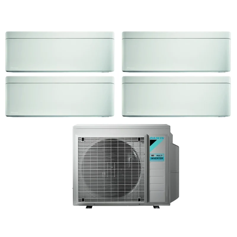 Daikin Bluevolution Quadri Split-Inverter-Panels für Klimaanlagen, STYLISH WHITE Serie 5+7+9+15 mit 4MXM80N R-32 integriertem WLAN, 5000+7000+9000+15000 weiße Farbe – italienische Garantie