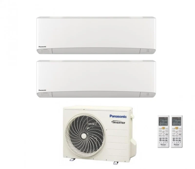 Panasonic Dual Split Inverter Klimaanlage ETHEREA Weiß 7000+12000 mit CU-2E15SBE 7+12