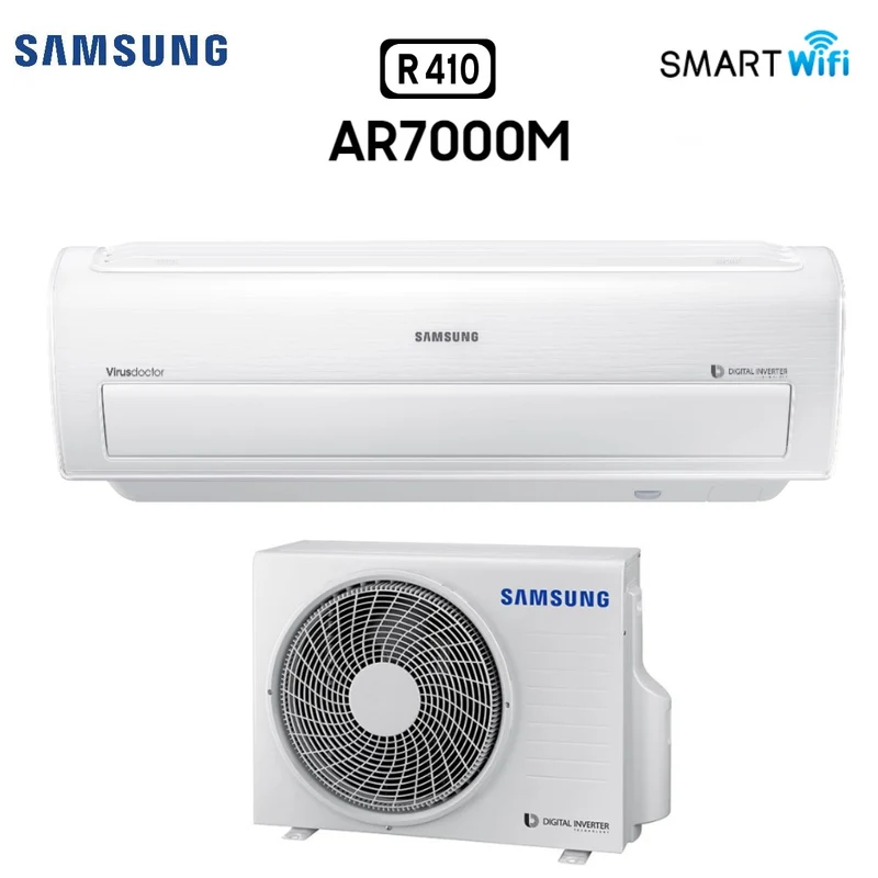 Samsung Inverter-Klimaanlage AR7000M-Serie 9000 BTU AR09KSPDBWKNEU R-410 Integriertes WLAN