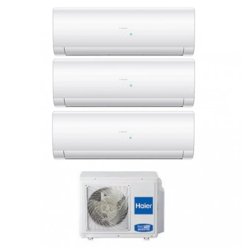 Climatizzatore Condizionatore Haier Trial Split Inverter Serie IES 12+12+12 con 3U68S2SG1FA 12000+12000+12000 Wi-Fi Optional
