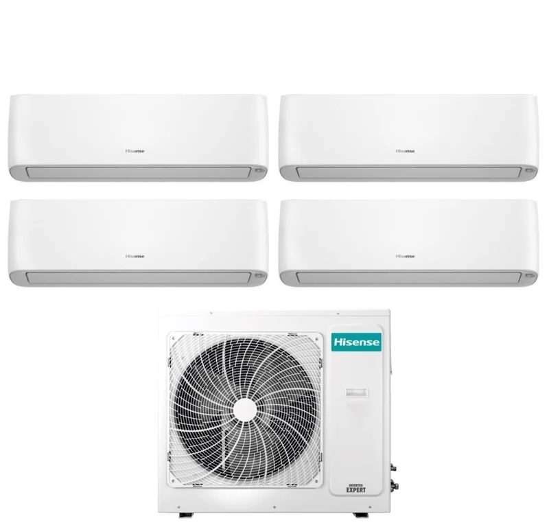 Climatizzatore Condizionatore Hisense Quadri Split Inverter serie ENERGY PRO PLUS / HI-ENERGY 12+12+12+12 con 4AMW105U4RAA R-32 Wi-Fi Integrato 12000+12000+12000+12000