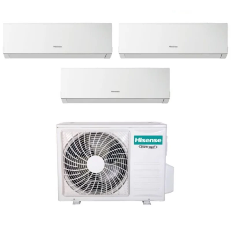 Climatizzatore Condizionatore Hisense Trial Split Inverter serie NEW COMFORT 5+9+12 con 3AMW52U4RJA R-32 Wi-Fi Optional 5000+9000+12000