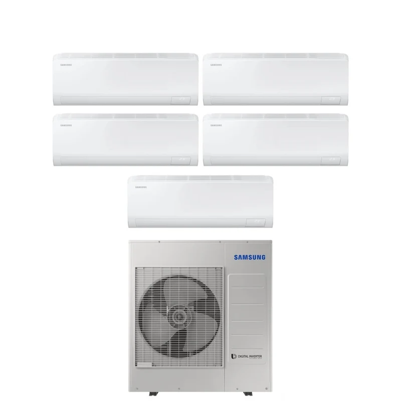 Climatizzatore Condizionatore Samsung Penta Split Inverter serie CEBU S2 9+9+9+12+12 con AJ100TXJ5KG R-32 Wi-Fi Integrato 9000+9000+9000+12000+12000 - Novità