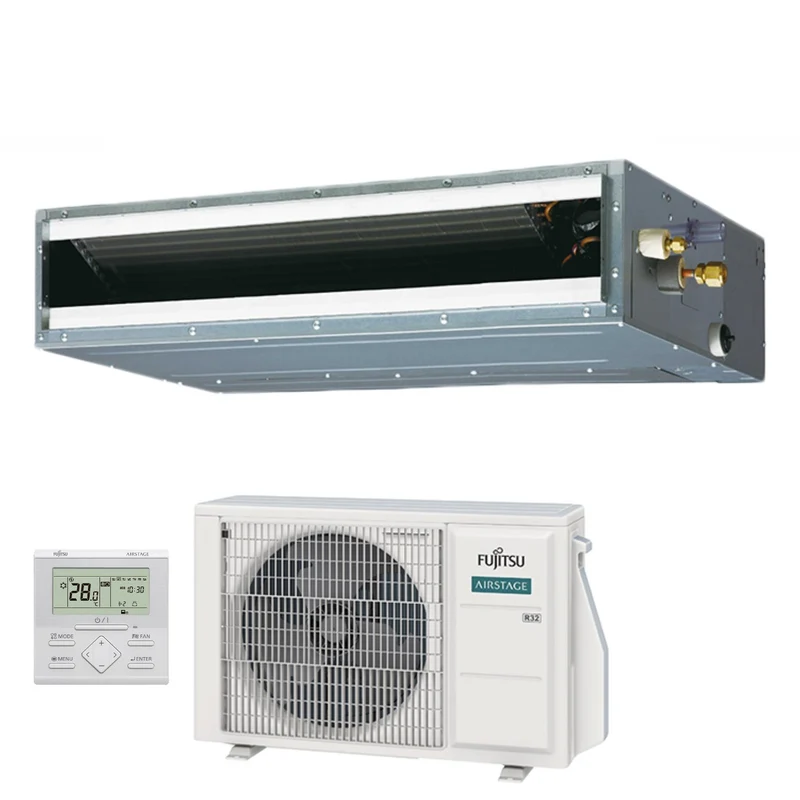 Fujitsu kanalisierbare Niederdruck-Klimaanlage KL ECO-Serie 14000 Btu ARXG14KLLAP R-32 Wi-Fi optional