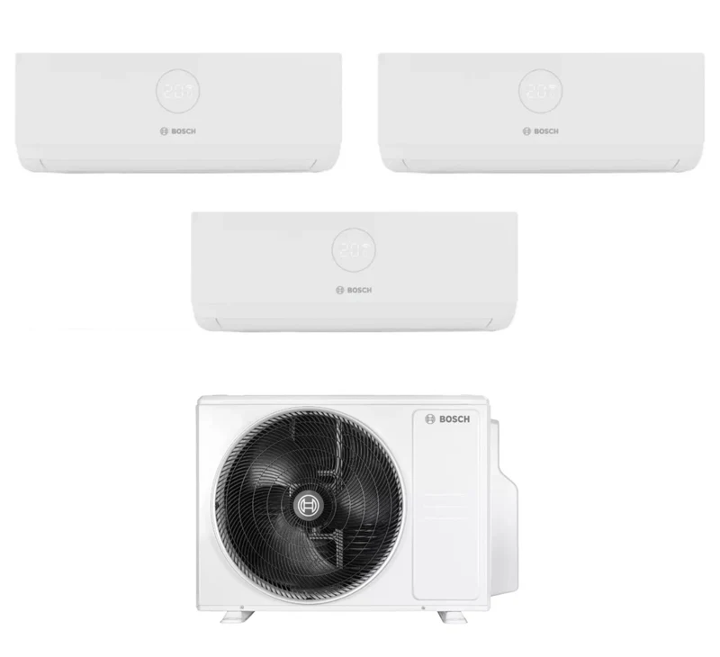 Bosch Trial Split Inverter-Klimaanlage CLIMATE 3000i 9+9+12 Serie mit CL5000M 79/3 E R-32 Wi-Fi optional 9000+9000+12000
