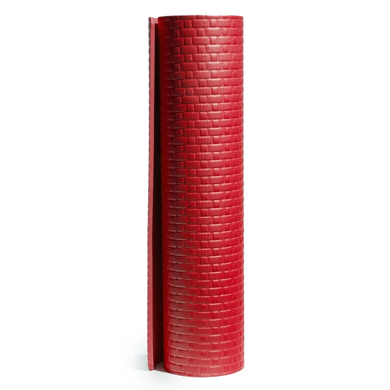YOGA FITNESS Mattenteppich für Soft-Pilates-Fitnessstudio 173x61X0,8 cm ROT
