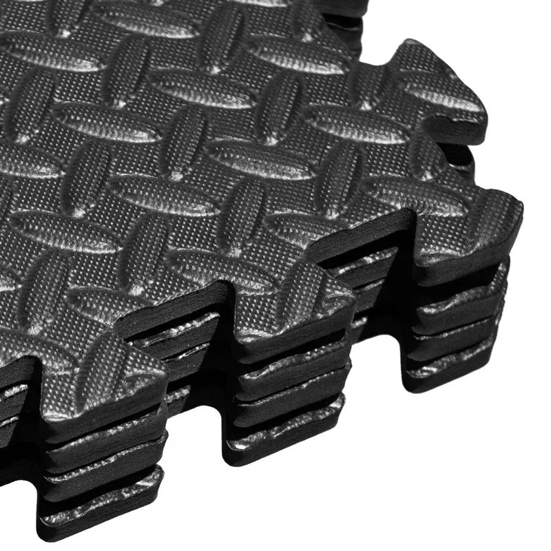 4PCS BLACK ALMOND BLACK Puzzlematten-Teppich 60x60x1 für Kinder-Indoor-Fitness-Spiel