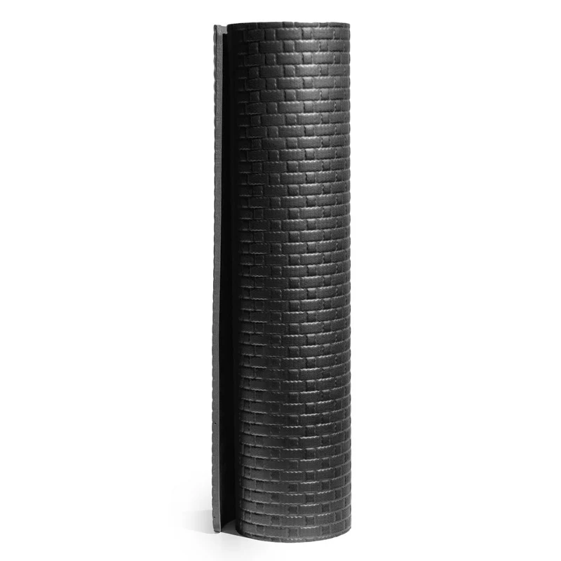 YOGA FITNESS Mattenteppich für Soft-Pilates-Fitnessstudio 173x61X0,8 cm SCHWARZ