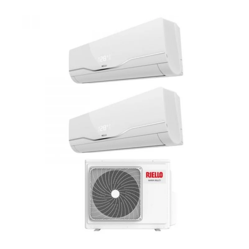 SCHNÄPPCHENBEREICH Klimaanlage Riello Dual Split Inverter Aaria Plus 9+12 Serie mit Aaria Multi 250 P R-32 Wi-Fi Optional 9000+12000