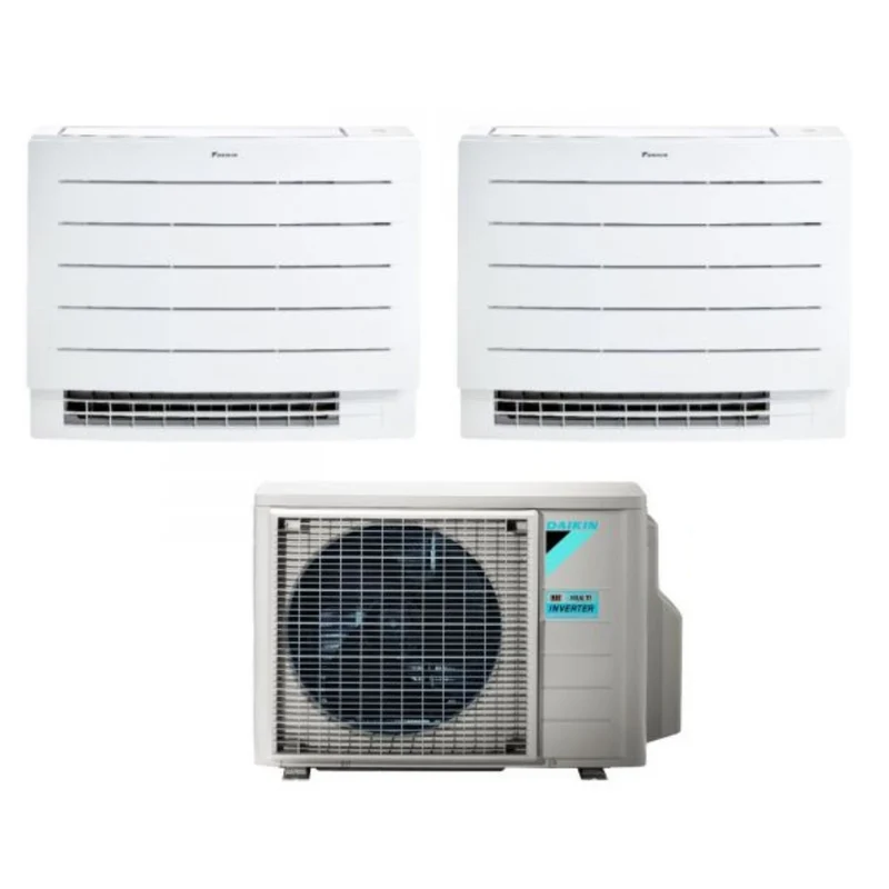 Daikin Dual-Split-Bodenklimaanlage PERFERA FVXM-A 9+12-Serie mit 2MXM50A R-32 integriertem Wi-Fi 9000+12000 mit Infrarot-Fernbedienung im Lieferumfang enthalten. Italienische Garantie