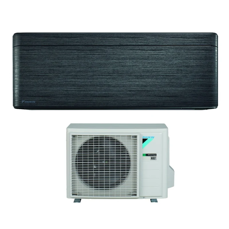 Daikin Bluevolution Inverter-Klimaanlage STYLISH REAL BLACKWOOD Serie 9000 Btu FTXA25BT R-32 Integriertes WLAN Klasse A+++ Schwarze Holzfarbe – italienische Garantie