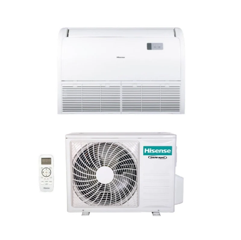 Hisense Inverter Decken-/Bodenklimaanlage 30000 Btu AUV90UR4RA4 R-32 Wi-Fi optional mit Standard-Fernbedienung
