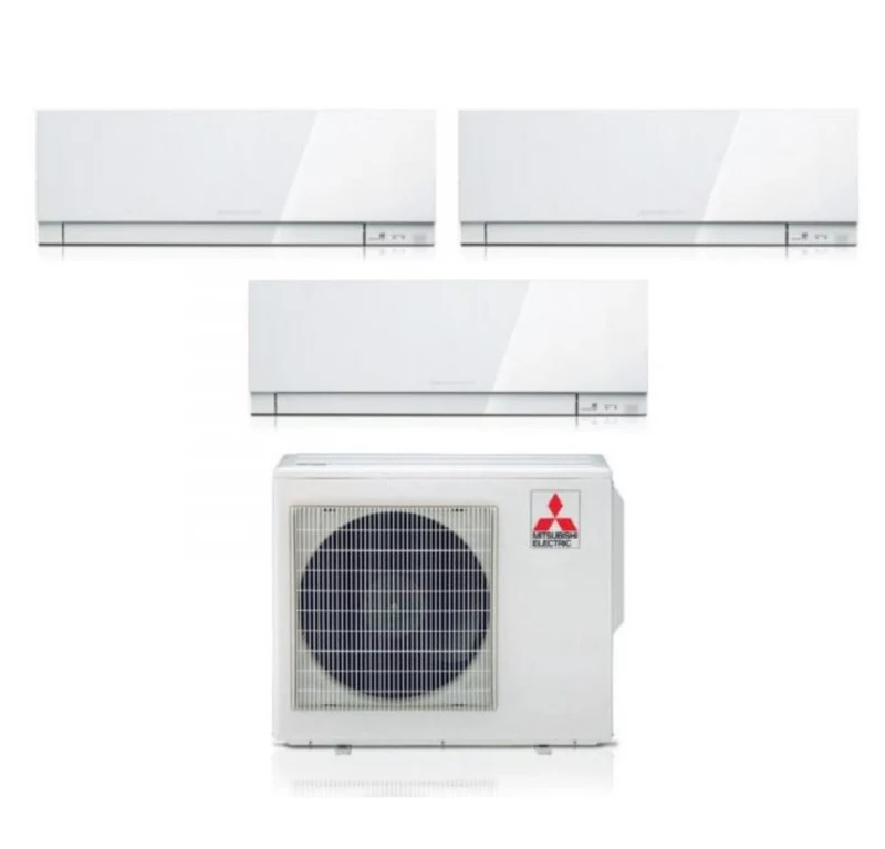 Mitsubishi Electric Trial Split-Klimaanlage Kirigamine Zen White 7000+7000+15000 mit MXZ-3F68VF R-32 integriertem WLAN