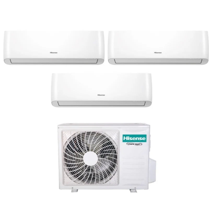 Klimaanlage Hisense Trial-Split Inverter Serie ENERGY PRO 12+12+12 mit 3AMW72U4RFA R-32 WLAN integriert 12000+12000+12000 - Neuheit