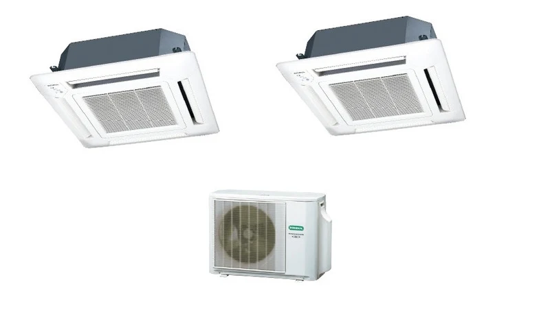 Climatizzatore Condizionatore Dual Split Inverter Cassetta General Fujitsu 7+7 con AOHG14LAC2 R-410 7000+7000