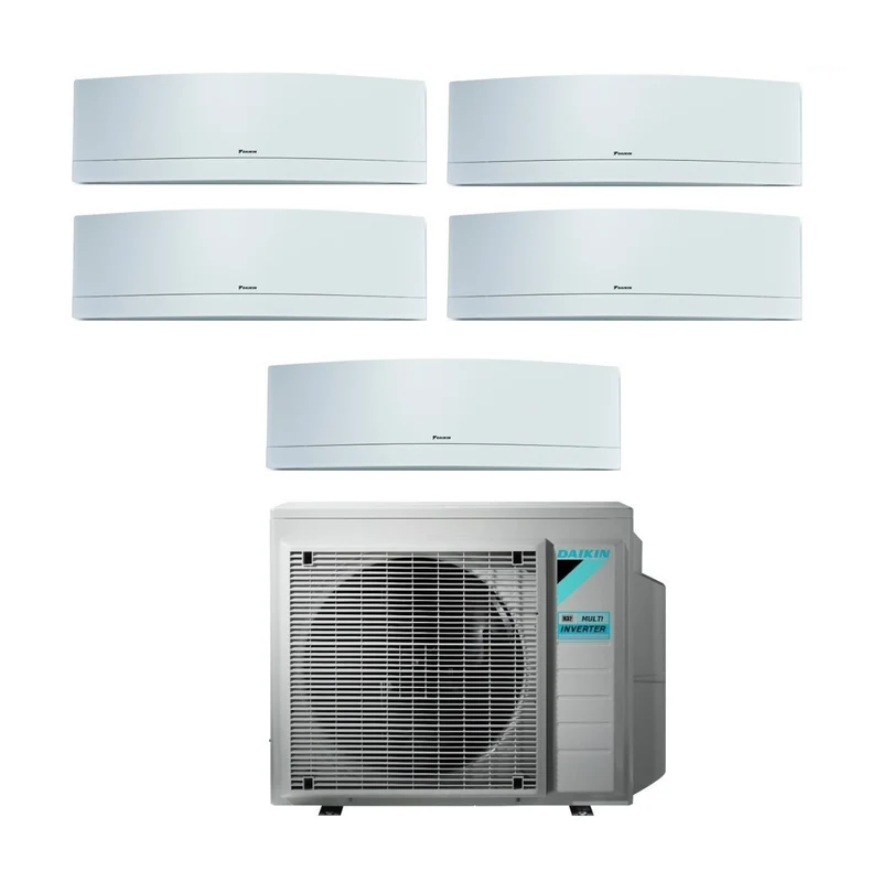 Daikin Bluevolution Penta Split Inverter-Klimaanlage EMURA WHITE Serie 7+7+9+12+18 mit 5MXM90N R-32 integriertem WLAN 7000+7000+9000+12000+18000 Farbe Weiß – italienische Garantie