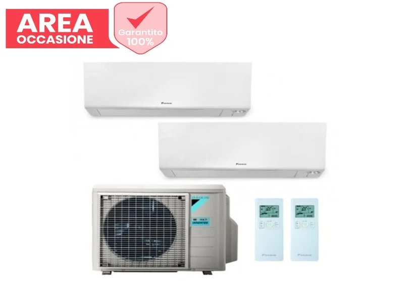 SCHNÄPPCHENBEREICH Klimaanlage Daikin Bluevolution Dual Split Inverter FTXM/R Serie PERFERA WALL 9+12 mit 2MXM40M/N R-32 integriertem Wi-Fi 9000+12000