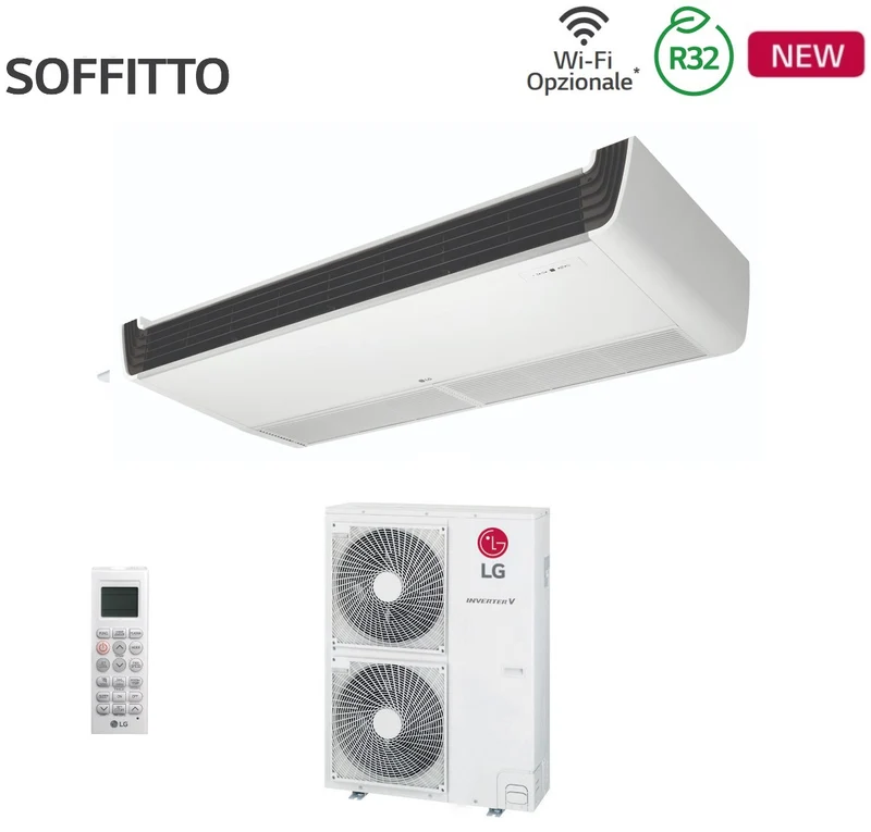 Klimaanlage Deckengerät LG Standard 60000 Btu UV60F + UUD3 Trifase R-32 WLAN optional mit Telecomando