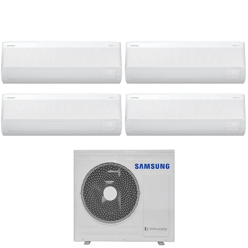 Samsung Quadri Split Inverter-Klimaanlage WINDFREE AVANT S2 Serie 7+7+7+7 mit AJ080TXJ4KG R-32 integriertem WLAN 7000+7000+7000+7000