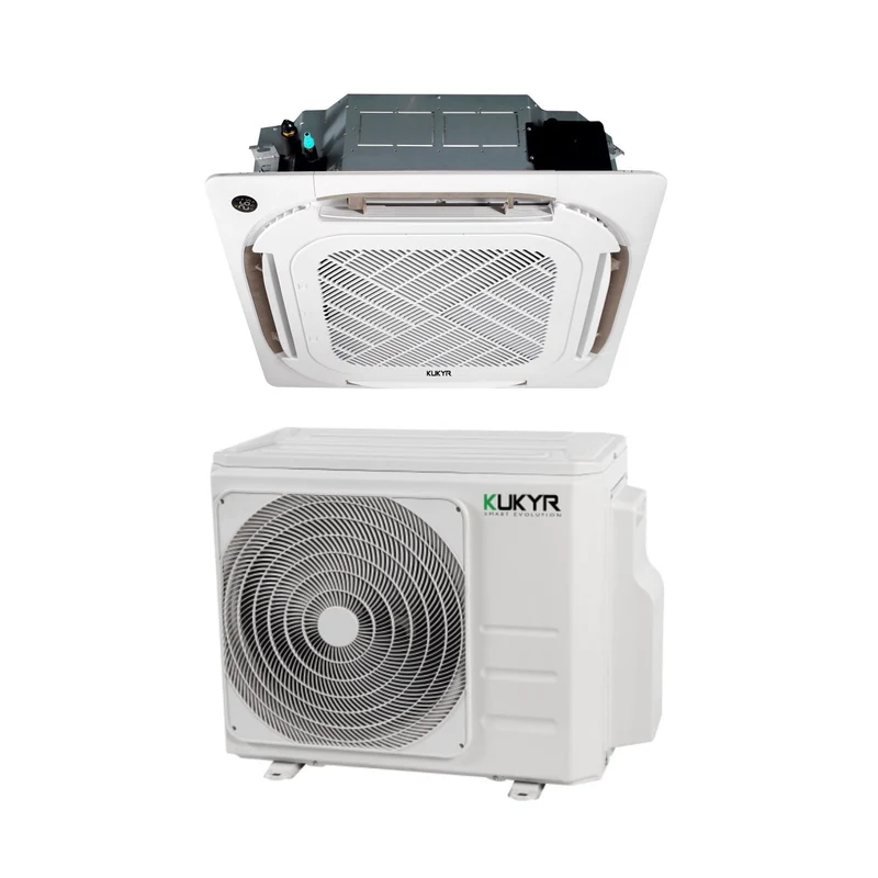 Climatizzatore Condizionatore Kukyr Cassetta 90x90 Inverter 24000 Btu R-32 Wi-Fi Optional con Telecomando e Griglia Inclusa