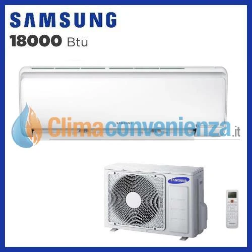 Climatizzatore Condizionatore Samsung Inverter serie MALDIVES QUANTUM 18000 BTU AR18NSFPEWQNEU R-410