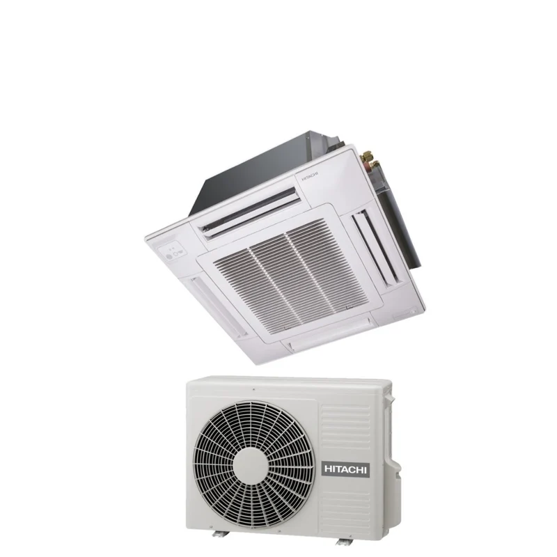 Climatizzatore Condizionatore Hitachi a Cassetta 4 Vie Inverter 9000 Btu RAI-25RPE R-32 Wi-Fi Optional con Griglia Inclusa - Novità