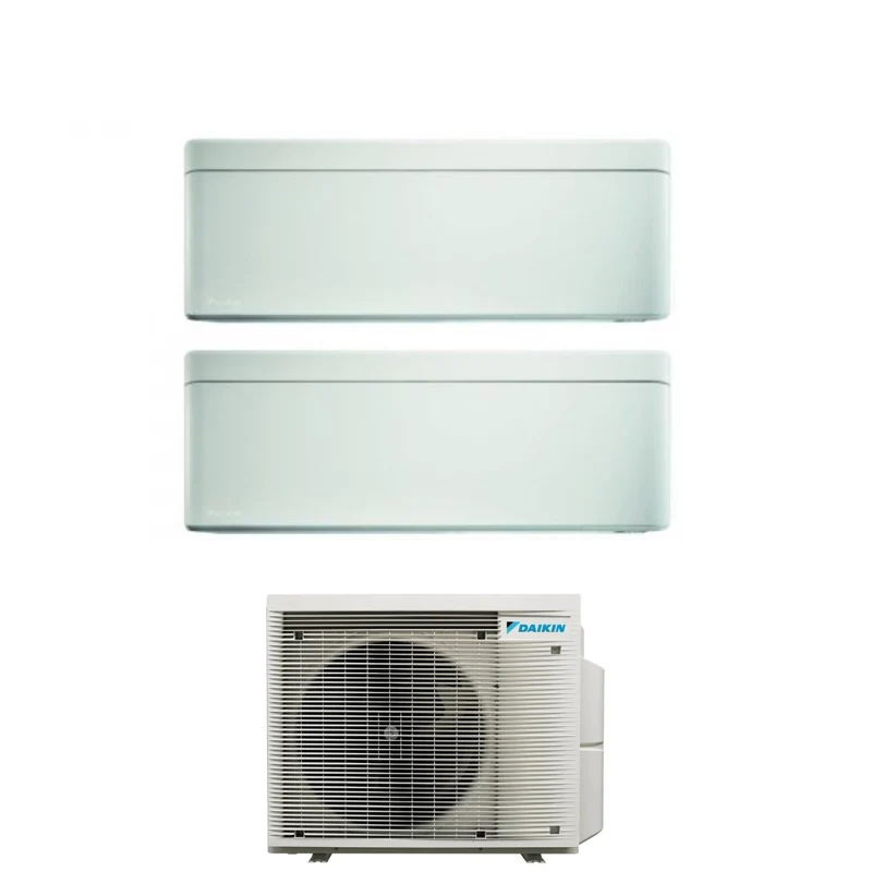 Dual-Split-Klimaanlage Daikin Stylish White 7+15 mit 2MXM68A R-32 integriertem WLAN, weiß, italienische Garantie
