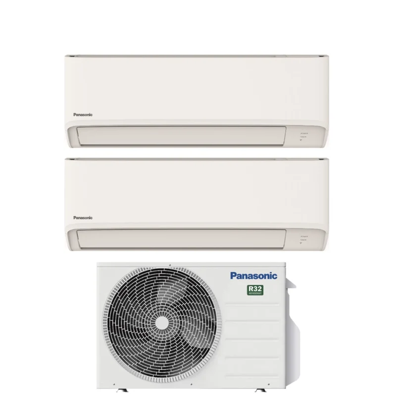 Panasonic Dual-Split-Inverter-Klimaanlage TZ 9+9-Serie mit CU-2Z50TBE R-32 integriertem Wi-Fi 9000+9000