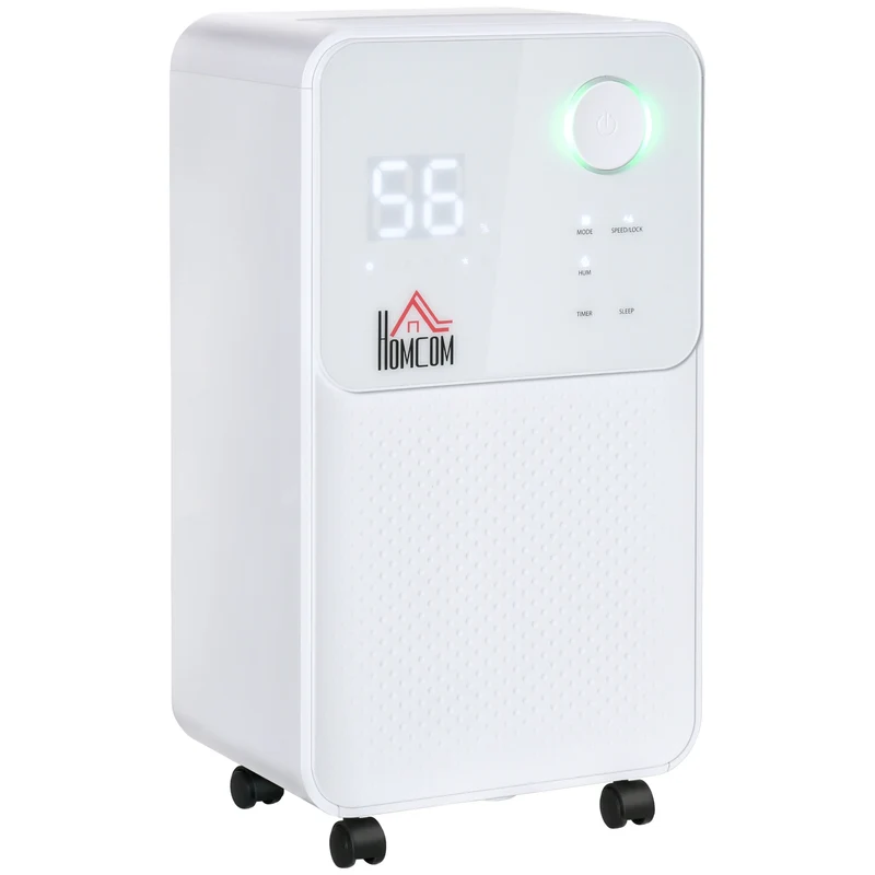 Tragbarer Luftentfeuchter EASYCOMFORT 16L, 4 Modi und 2 Geschwindigkeiten, 24h-Timer, 28x20x50,5cm, Weiß