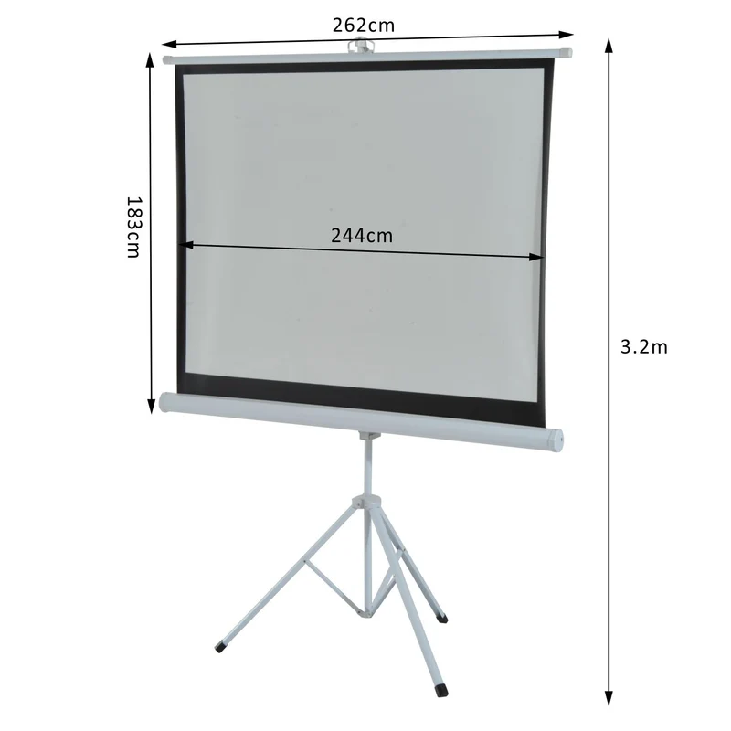 EASYCOMFORT Schermo di Proiezione 120 Pollici con Treppiedi Formato 4:3