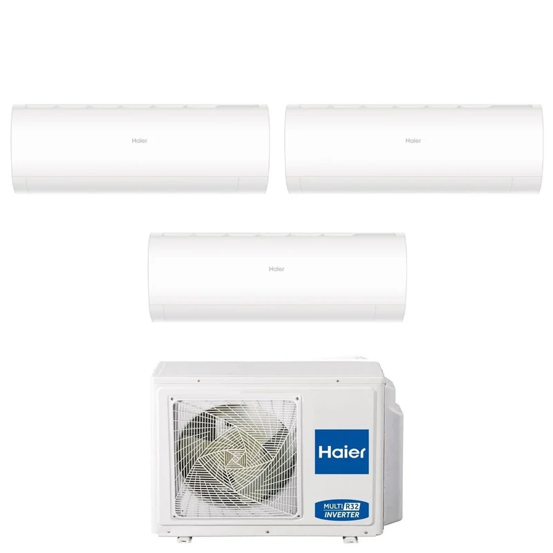 Haier Trial Split Inverter-Klimaanlage PEARL Serie 9+9+9 mit 3U70S2SR5FA R-32 integriertem WLAN 9000+9000+9000