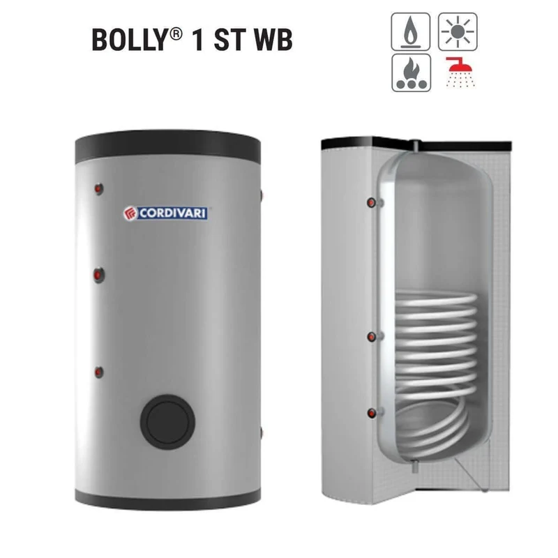 Bollitore Polywarm Cordivari Modello BOLLY 1 ST WB 400 Per Produzione Di ACS Con 1 Scambiatore Fisso