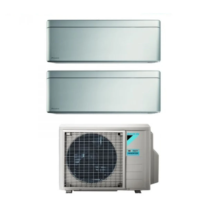 Condizionatore Dual Split Daikin Stylish Total Silver 5+18 con 2MXM50A R-32 Wi-Fi Integrato Grigio Garanzia Italiana
