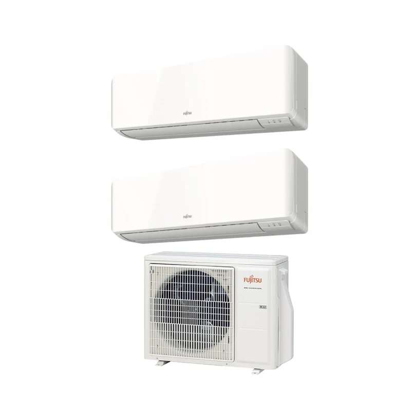 Climatizzatore Condizionatore Fujitsu Dual Split Inverter serie KM 9+12 con AOYG18KBTA2 R-32 Wi-Fi Optional 9000+12000 - Novità