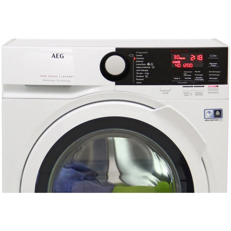 Lavatrice a Carico Frontale Aeg 8 Kg 1400 Giri Tecnologia ProSteam L7FBE841 Classe C