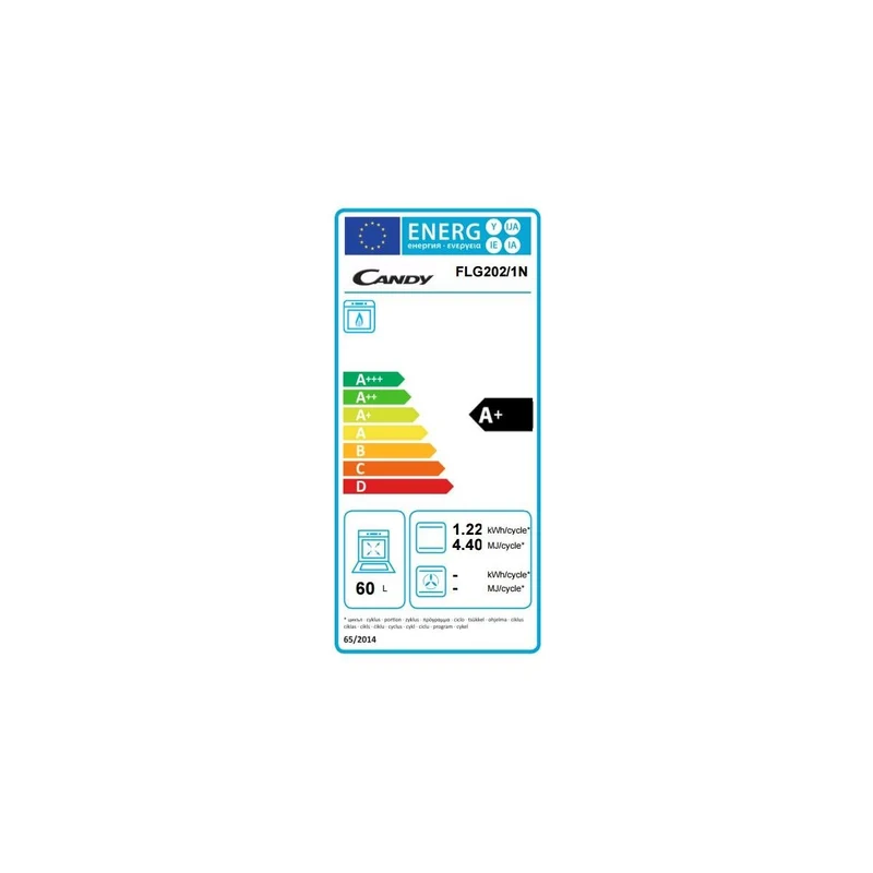 Forno a Gas da incasso Candy FLG 202/1 N Classe A+