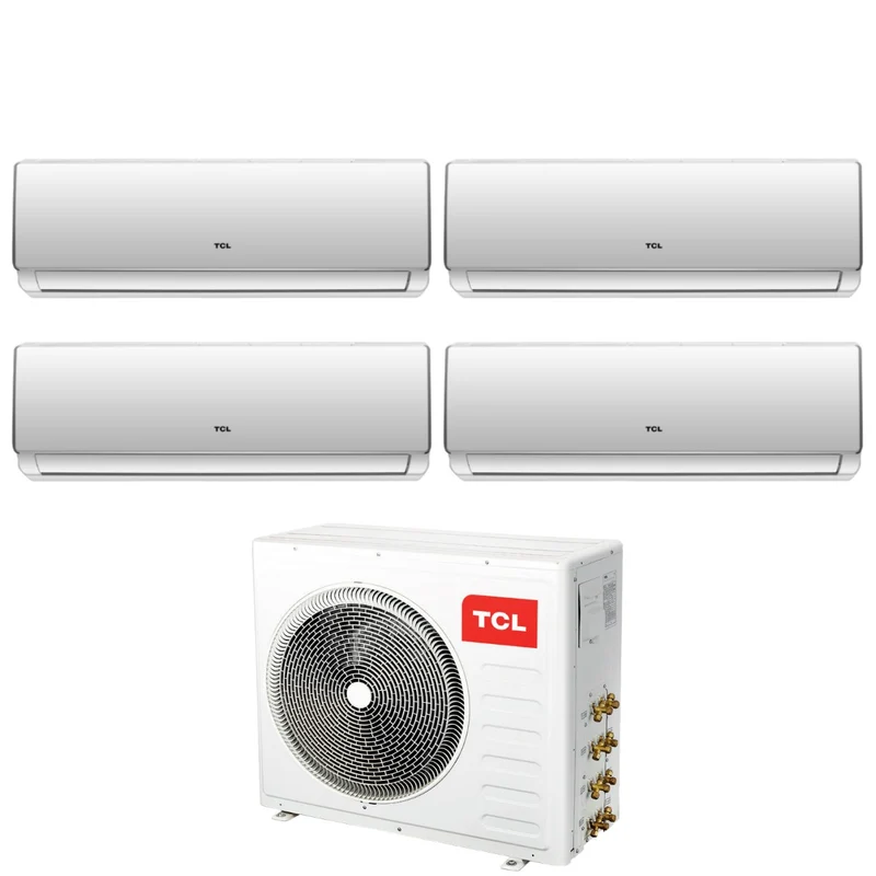 TCL Quadri Split Inverter-Klimaanlage ELITE F2 Serie 9+9+9+12 mit MT3240 R-32 integriertem WLAN 9000+9000+9000+12000