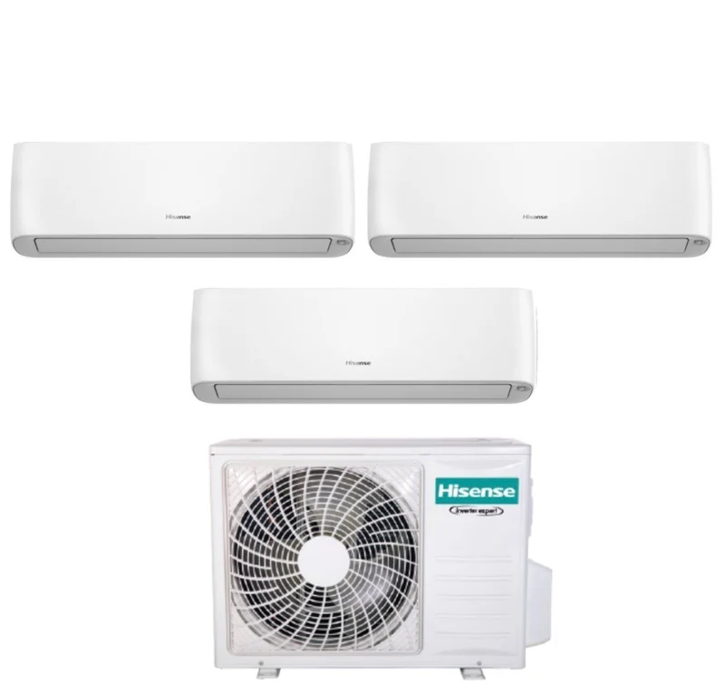 Klimaanlage Hisense Trial-Split Inverter Serie ENERGY PRO PLUS / HI-ENERGY 9+9+9 mit 3AMW72U4RJC R-32 WLAN integriert 9000+9000+9000