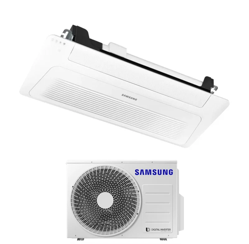 Samsung 1-Wege-Kassetten-Klimaanlage WindFree Slim 9000 Btu AC026RN1DKG/EU R-32 Wi-Fi optional mit Panel im Lieferumfang enthalten